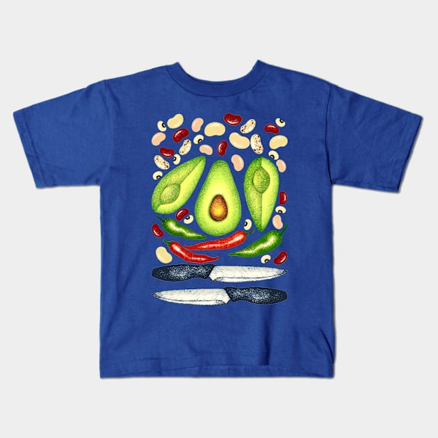 Avo-licious Chef Kids T-Shirt by PerrinLeFeuvre